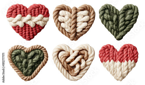 Intricate Braided Hearts in Warm Colors for Expressing Affection and Connection