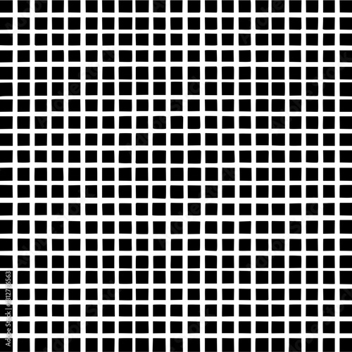 Black squares arranged in a grid pattern with white lines creating a checkered background design image