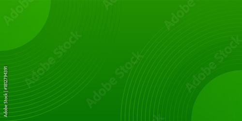 Green gradient geometrci with circle abstract background.