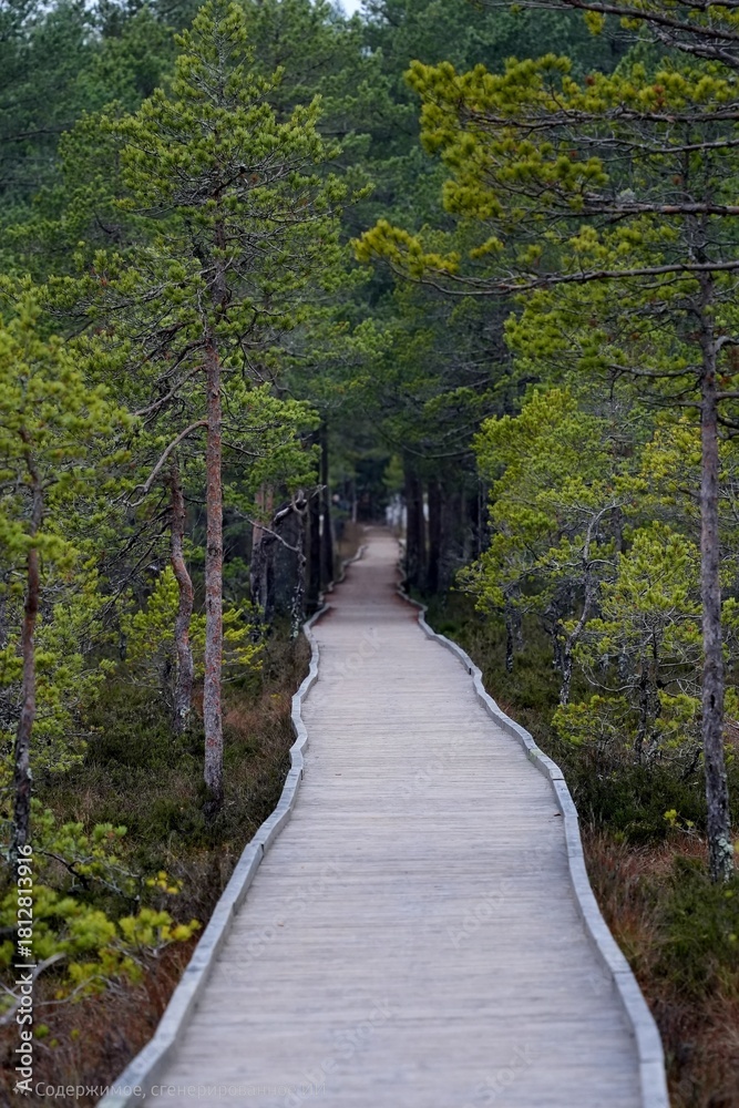 Obraz premium footpath in the woods