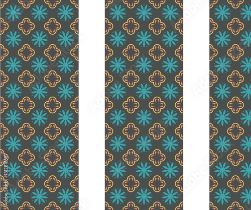Exquisite Digital Baroque Border Motif – Ornamental Textile Illustration for Luxury Fabric Prints, Vintage Decorative Wallpapers, and Elegant Gift Wrap Designs