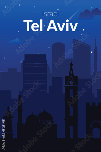 Discover the Stunning Silhouette of Tel Avivs Iconic and Beautiful Skyline at Nighttime