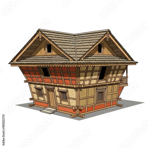 Unique Conceptualization of an Asian Vernacular House Architecture