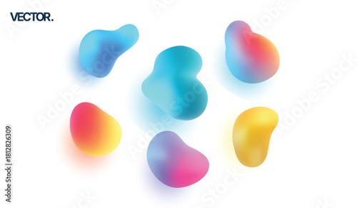 Vibrant and Colorful Abstract Fluid Shapes Representing Modern Design Aesthetics