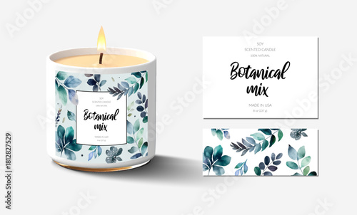 Experience the exquisite Botanical Mix Scented Candle, elegantly packaged for your enjoyment