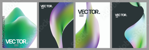 Luminous iridescent swirls blending vibrant greens and purples