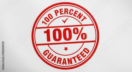 Bold red 100% guaranteed stamp design. Free Download Bold red 100% guaranteed stamp design. - GFXLoad