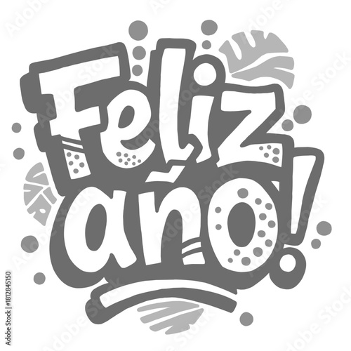 FELIZ AÑO gray.