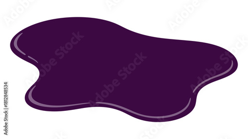 A purple puddle with a shiny outline
