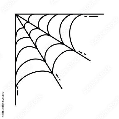 Spider web halloween doodle, Spider Web Corner