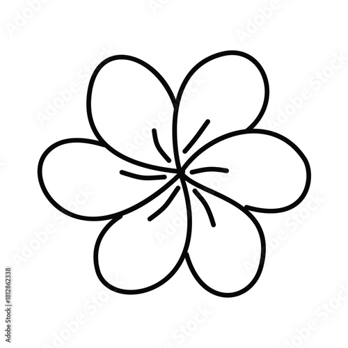 Tropical flower outline