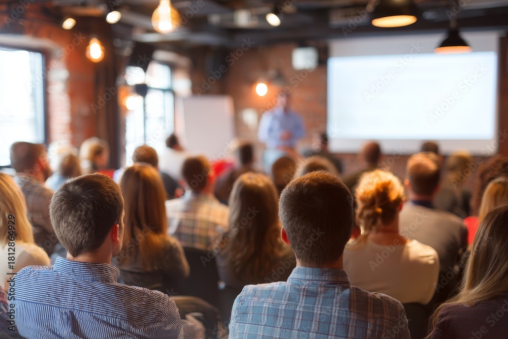 Fototapeta premium Corporate workshop business event training, management seminars, and digital marketing development