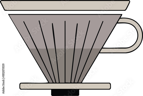 Pour-Over Coffee Maker Illustration A Simple Brewing Method