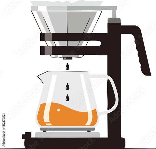 Pour Over Coffee Illustration