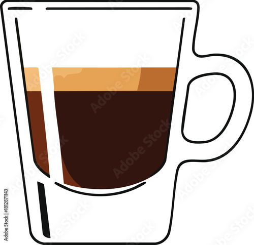 Espresso Elegance A Rich, Dark Shot in Minimalist Style