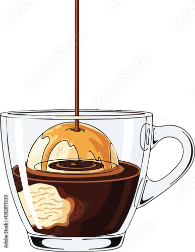 Affogato Delight An Espresso Shot with Ice Cream Elegance