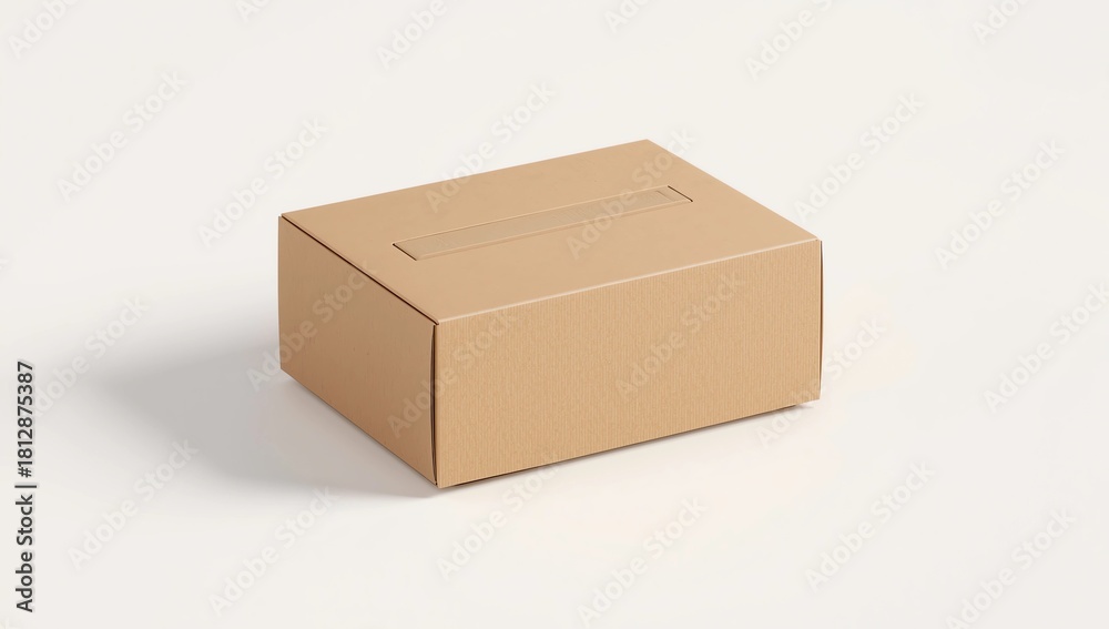 Fototapeta premium Cardboard box on white background