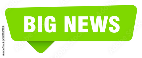 big news green sign isolated on transpatent background. big news sticker