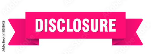 disclosure ribbon isolated on transparent background. disclosure ribbon