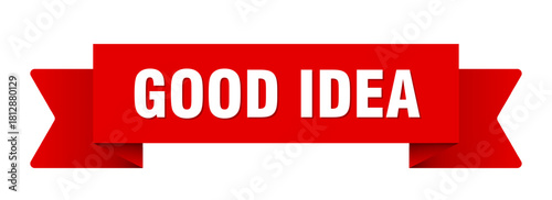 good idea ribbon isolated on transparent background. good idea ribbon