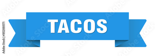 tacos ribbon isolated on transparent background. tacos ribbon