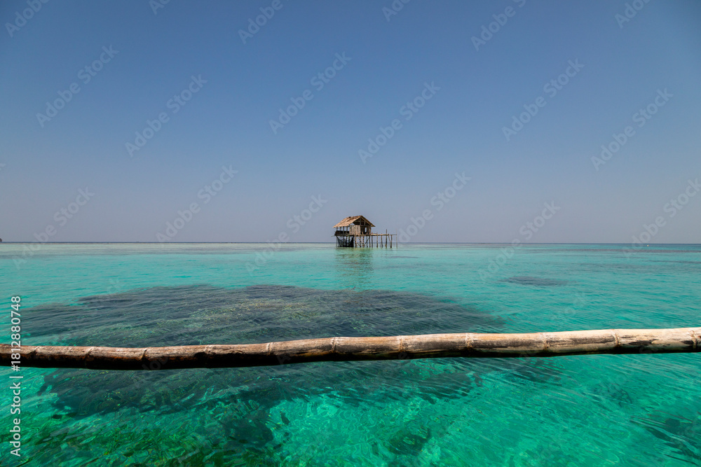 Obraz premium Seascape near Pulau Taupan, in the Togian Islands, Sulawesi, Indonesia