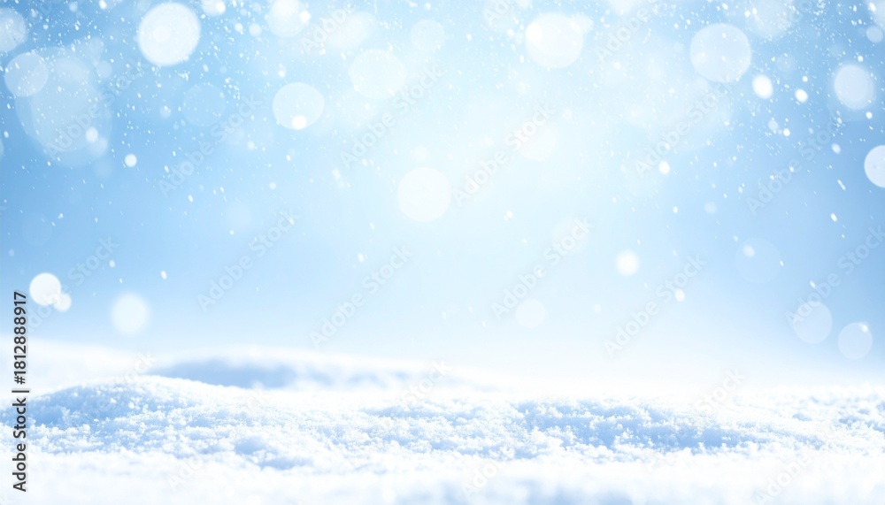 Fototapeta premium きらめく冬の雪背景 