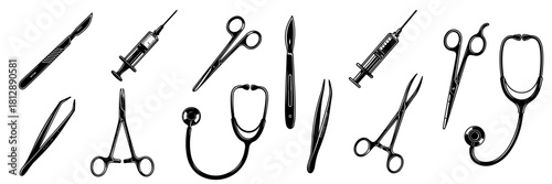 Classic vintage medical tools bringing an old school vibe to modern healthcare aesthetics