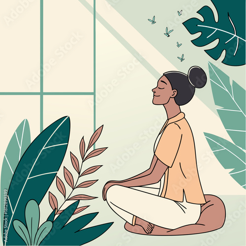 Woman meditating and yoga 