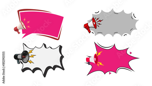 A set of bulletin board icon stickers vectors