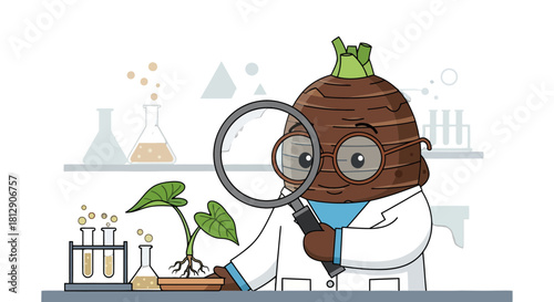 A Botanical Scientist Examining Plant Life in A Laboratory Setting