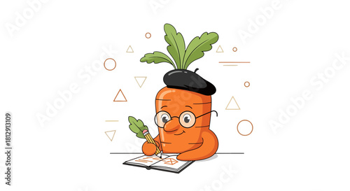 A Creative Carrot Artist: Drawing Ideas and Inspiration on a Black Background