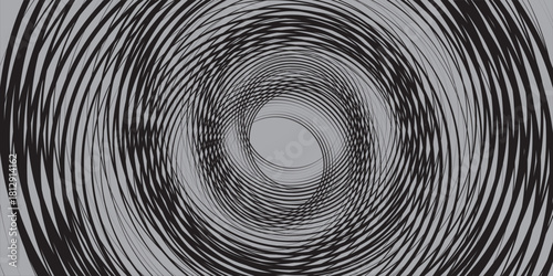 Spiral with gray colors lines as dynamic abstract vector background or logo or icon. spiral circle abstract