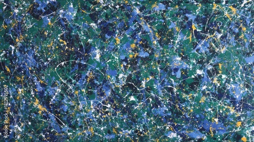 Energetic brushwork dynamic abstract paint splatter. Artificial intelligence image