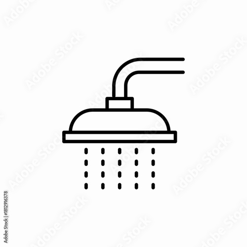 bathroom douche icon sign vector