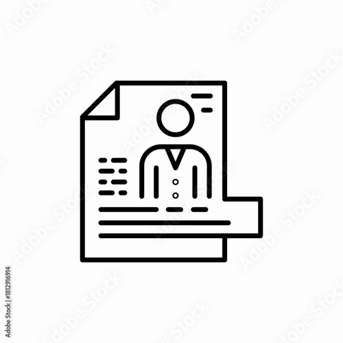 cv portfolio icon sign vector