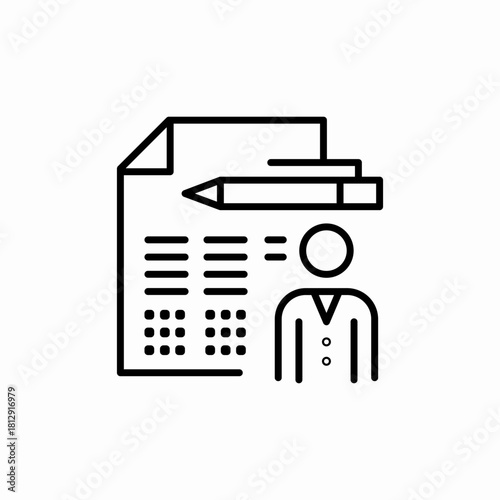 cv review icon sign vector