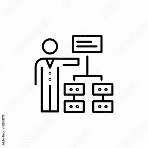 presentation schema icon sign vector