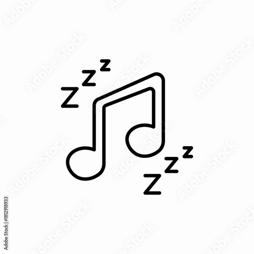sleeping music icon sign vector