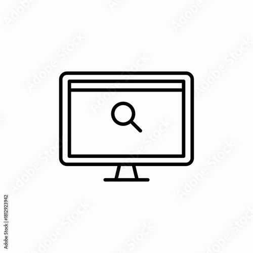 computer search icon sign vector