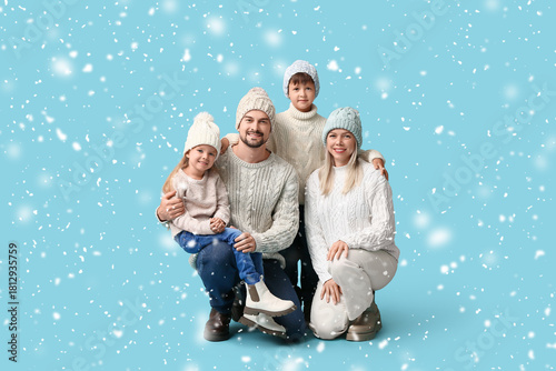 Happy family with children ...