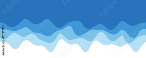 Water waves blue flow background vector image simple graphic illustration, abstract fluid wavy river pattern shape backdrop, ocean sea cartoon fun cute zigzag curve motion element, smoke decor .EPS 10