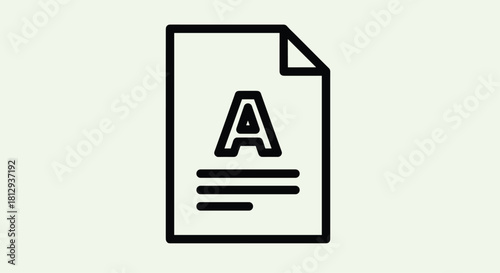 Professional document icon for business reports and presentations conveying authority and importance with classic design and simple style, Generative AI.