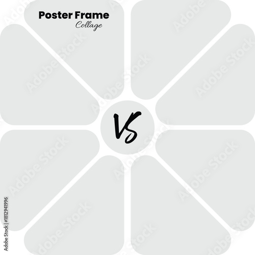 Versus themed collage concept designed for 4 vs 4 team battles