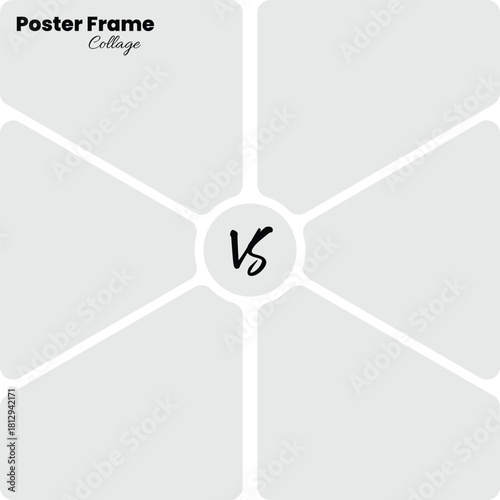 Creative 3 vs 3 showdown collage frame for dynamic visuals