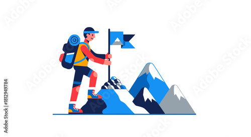 Achieving Peak Success: Adventurer Planted His Flag At The Mountain Summit