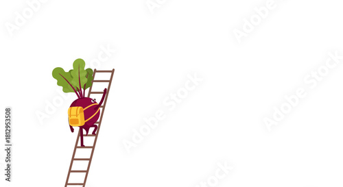 Beetroot Ascending A Wooden Ladder Into The Darkness, A Journey Of Discovery