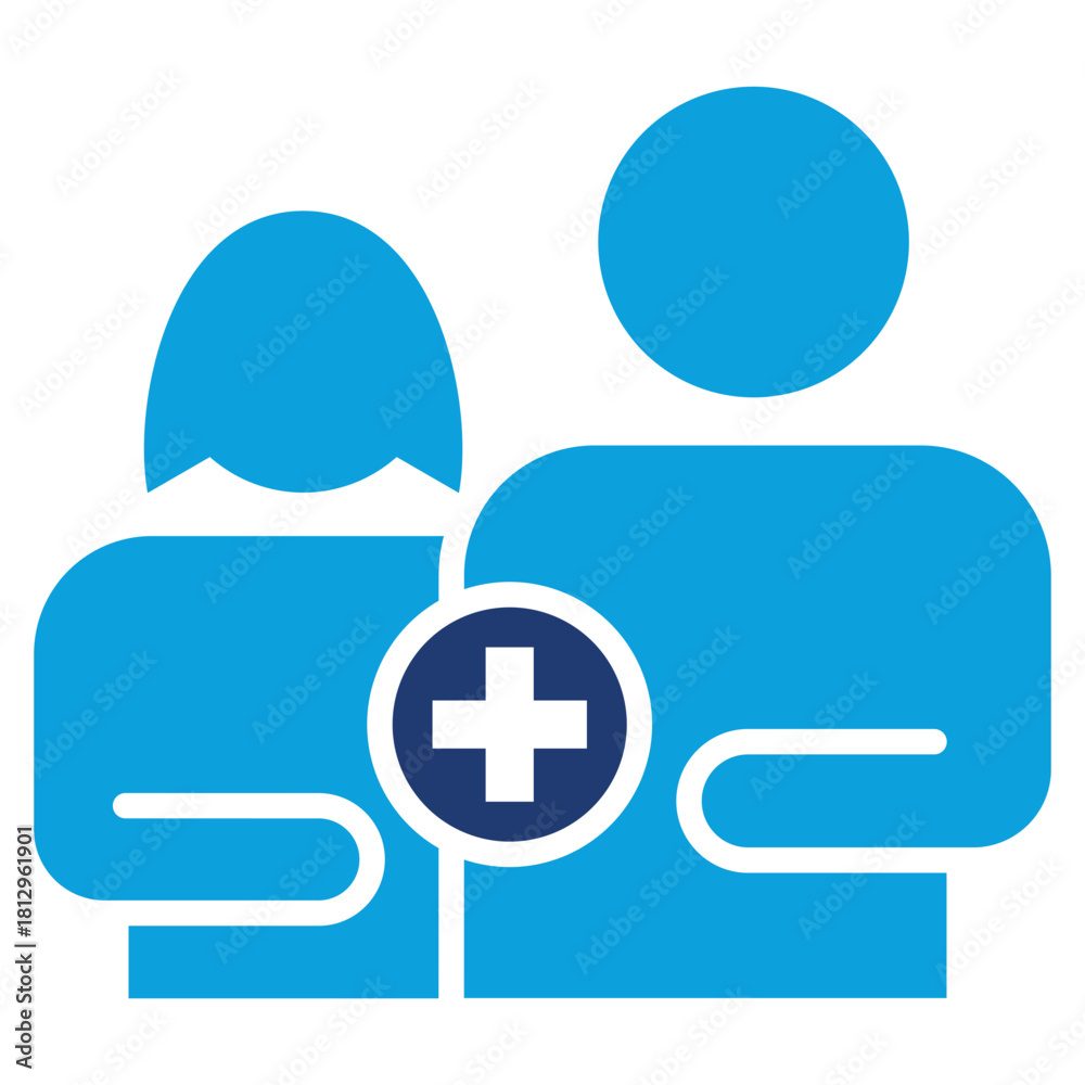 Obraz premium family healthcare Flat Blue Icon