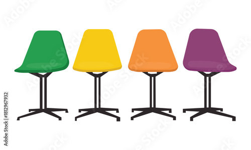 Illustration chair waiting room unique isolated