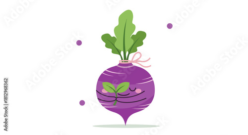 Charming Beetroot Illustration Depicting Organic Growth And Wholesome Freshness Visual